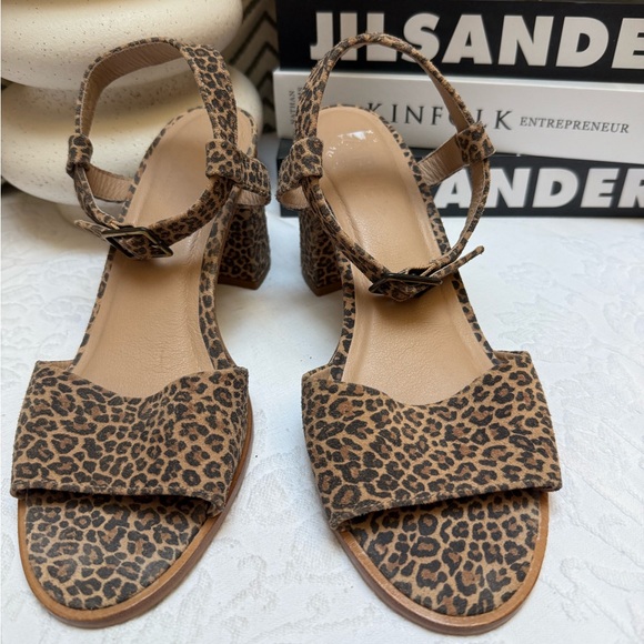Able Local & Global Snake skin Suede Leather Ankle Strap Sandal - Picture 1 of 10